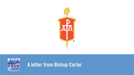 A letter from Bishop Carter in response to today's action by General Conference