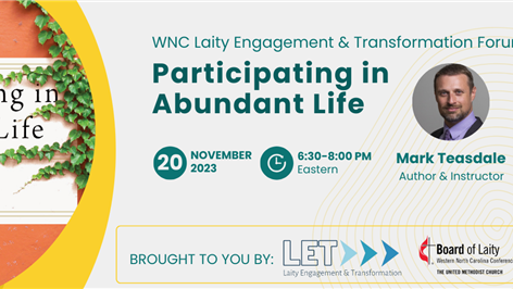 WNC Laity Engagement and Transformation Forum - Nov. 20